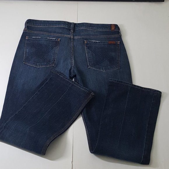 Women's 7FOR ALL MANKIND Boot Cut Jeans Size 32 Blue - Picture 4 of 12